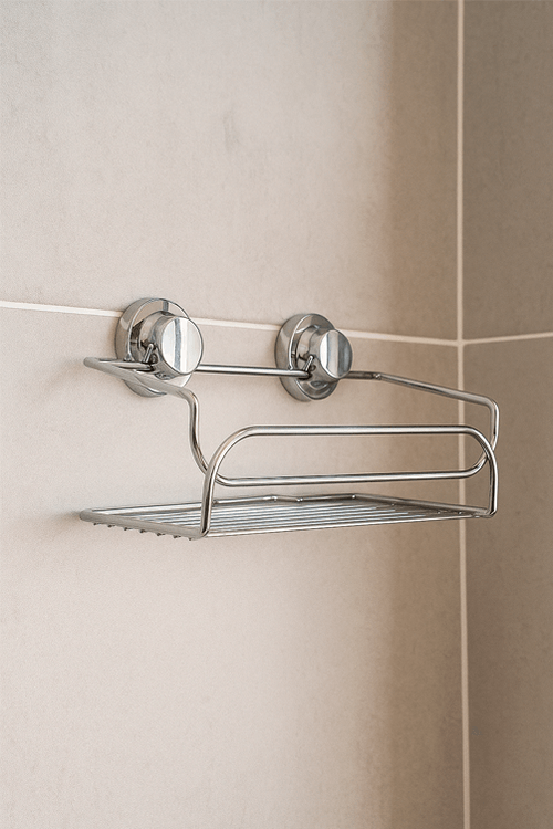 Suporte Multiuso em Aço Inox com Ventosas