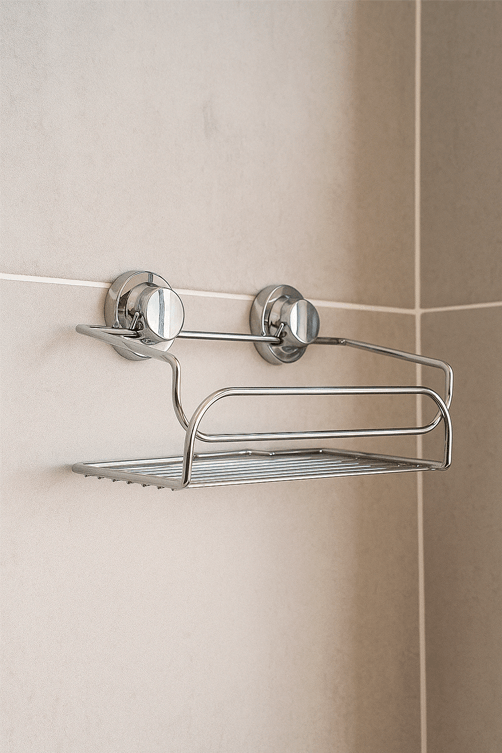 Suporte Multiuso em Aco Inox com Ventosas