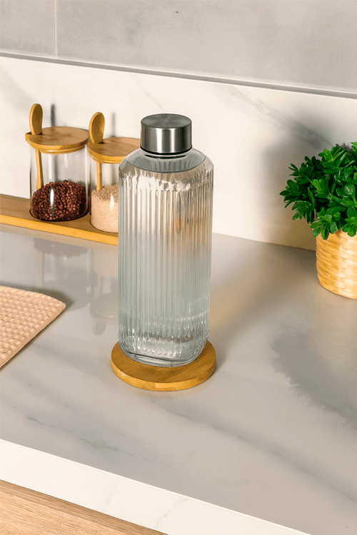 Garrafa Sleek em Vidro 1L
