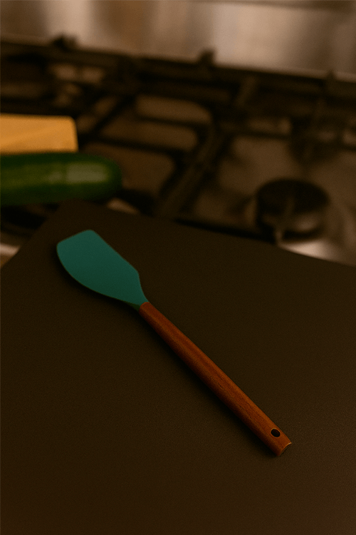 Espátula Pratic Chef em Silicone com Cabo em Madeira