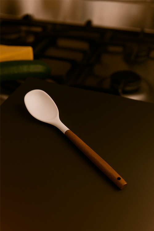 Espátula Pratic Chef em Silicone com Cabo em Madeira