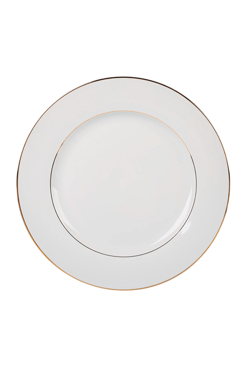 Prato Raso de Porcelana Majesty Gold
