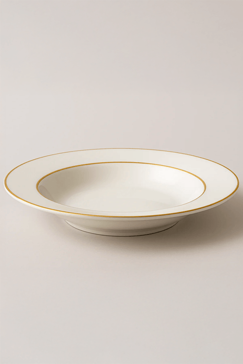 Prato Fundo De Porcelana Majesty Gold