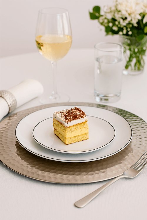 Prato de Sobremesa em Porcelana Legacy Silver