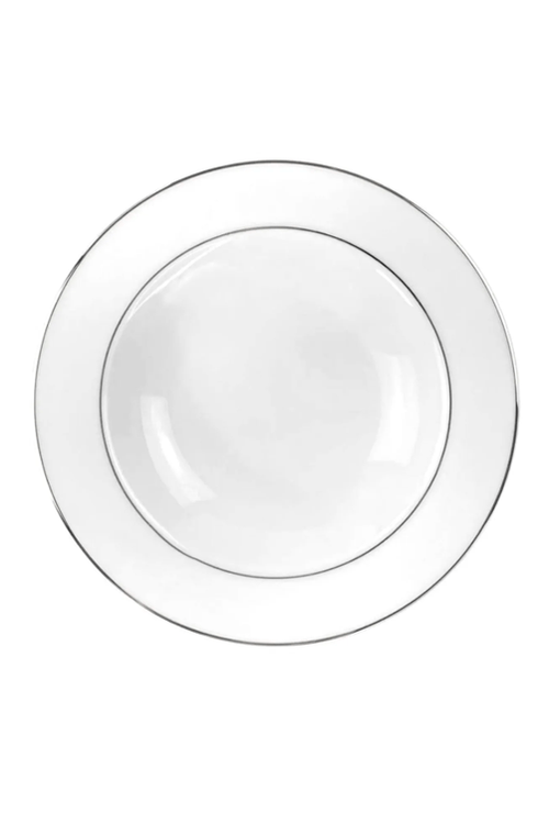 Prato Fundo de Porcelana Majestic Silver
