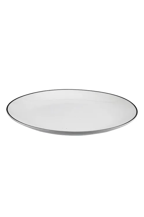 Prato Raso em Porcelana Legacy Silver