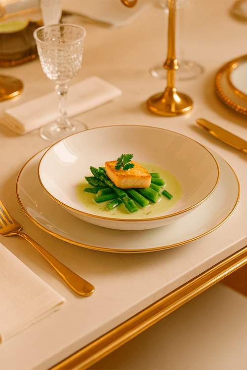 Prato Fundo de Porcelana Legacy Gold