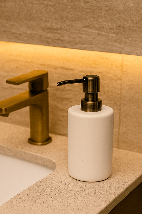 Porta Sabonete Liquido em Cimento 210ml