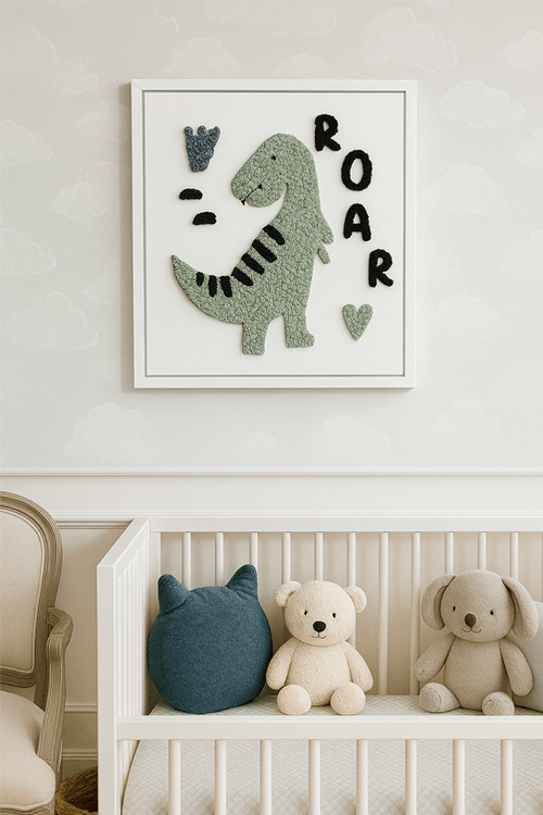 Quadro T-Rex 3D Decorativo em Madeira