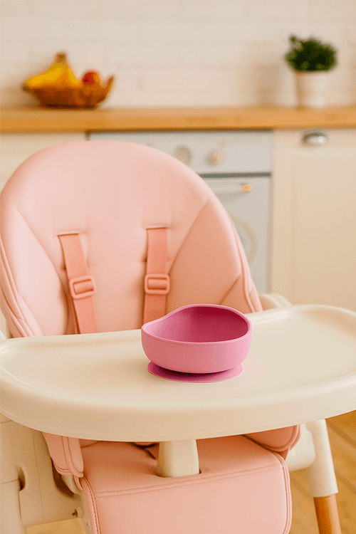 Bowl Rosa com Ventosa em Silicone