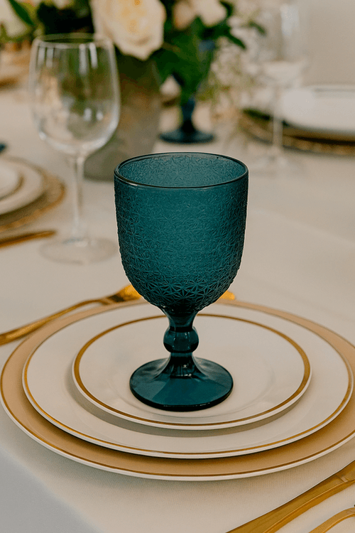 Taça em Vidro Eco Azul 310ml