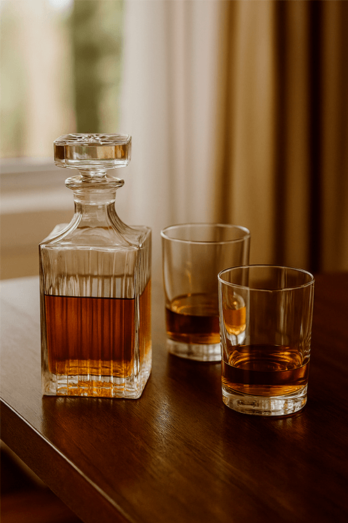 Conjunto de Whisky em Vidro 3 Peças