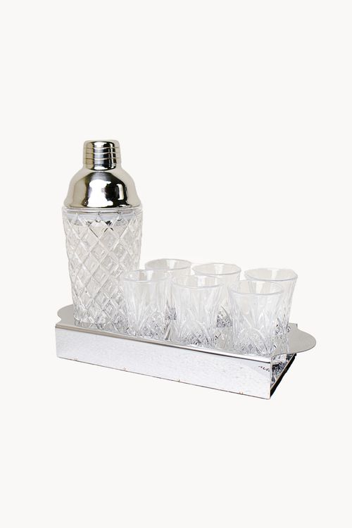 Conjunto de Coqueteleira em Vidro 8 Peças