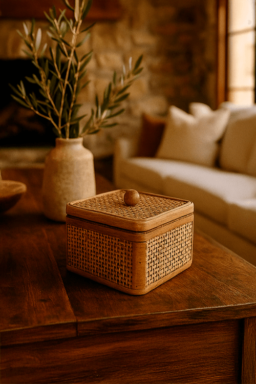 Caixa Pequena em Rattan