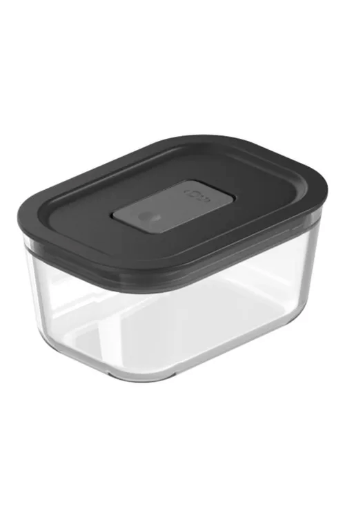 Pote de Vidro Hermético Fresh Lock Preto 370ml