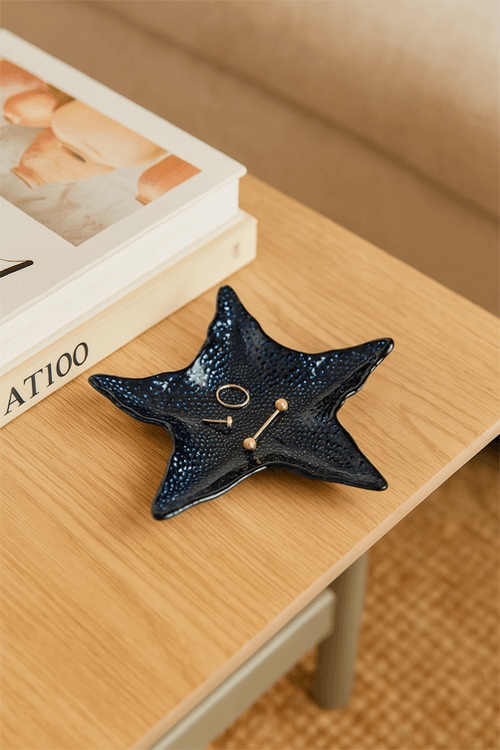 Mini Travessa em Forma de Estrela Marina em Vidro