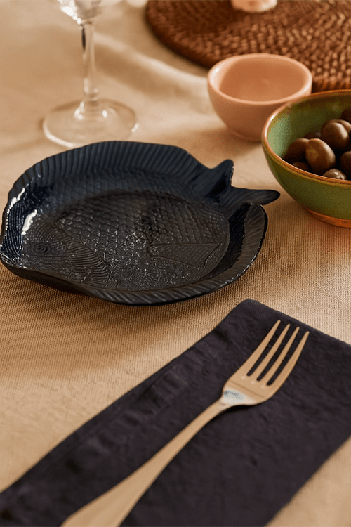 Travessa em Forma de Peixe em Vidro