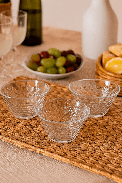 Conjunto para Sobremesa em Vidro 3 Peças 280 ML