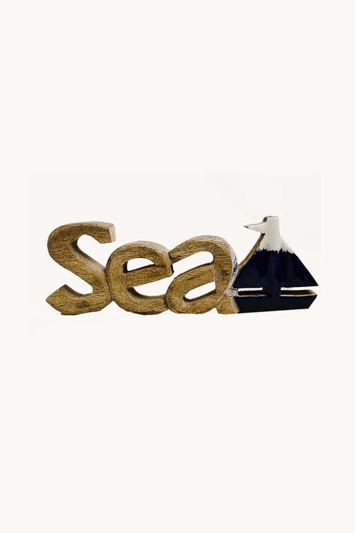 Escultura Sea  Decorativa em Madeira