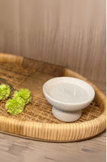 Vela Decorativa em Parafina com Suporte em Ceramica -1-