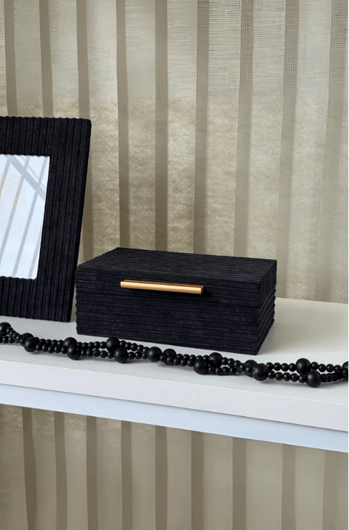 Caixa Decorativa em Mdf com Capa em Veludo
