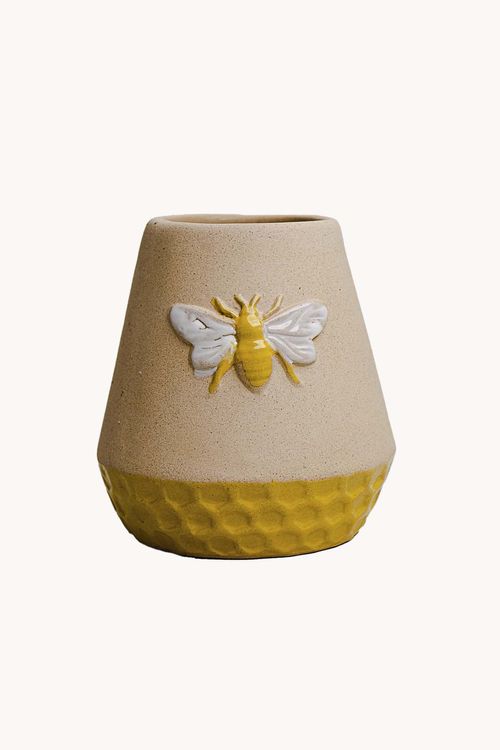 Vaso Honey bee Decorativo em Cerâmica Tamanho P