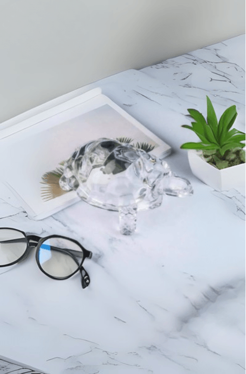 Mini Tartaruga Decorativa em Vidro Tamanho P