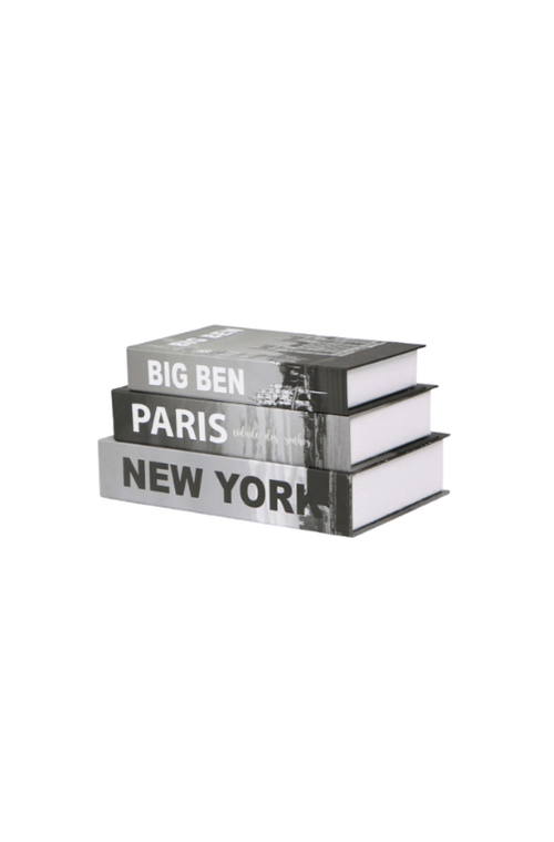 Livro Decorativos New York & Europa 3 Peças