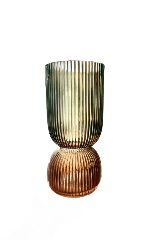 Vaso-de-Vidro-Canelado-Bicolor