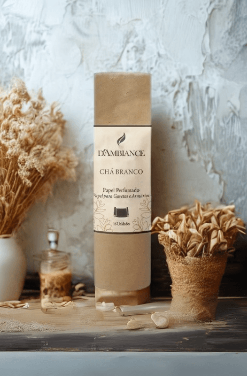 Papel Perfumado para Gavetas e Armarios CHA BRANCO -1-