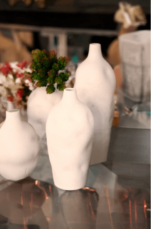 Vaso Decorativo Organic Off White Médio