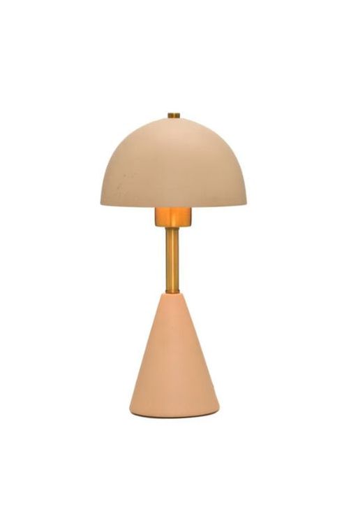 Luminária De Mesa Abajur Cerâmica Bege