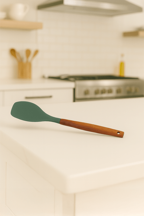 Espátula Pratic Chef em Silicone com Cabo em Madeira