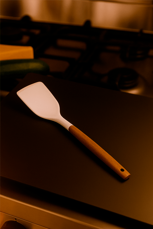 Espátula Pratic Chef em Silicone com Cabo em Madeira