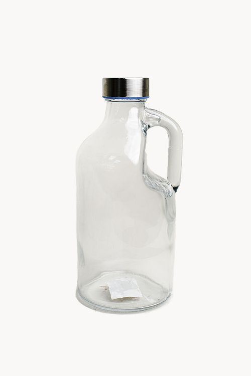 Garrafa em Vidro com Tampa em Aço Inox 1L