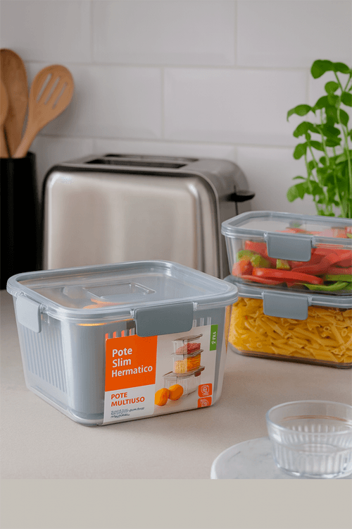 Pote Slim Multiuso em Acrílico 1,6L
