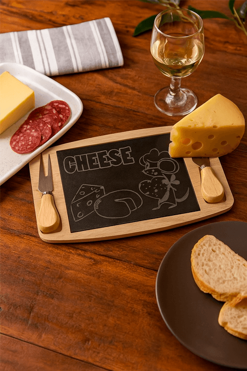 Conjunto para Queijo em Madeira 3 Peças