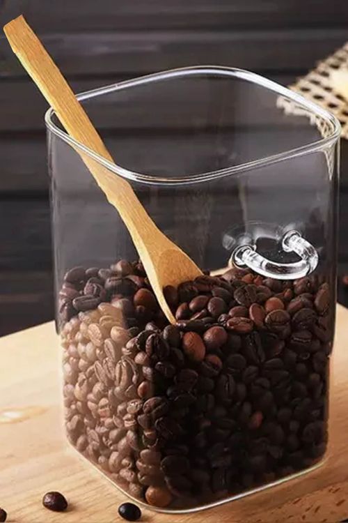 Porta Condimento Hermético em Vidro com Tapa em Bambu 1,2l