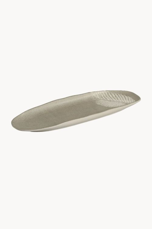 Travessa Oval Rasa Orgânico Seiva em Stoneware