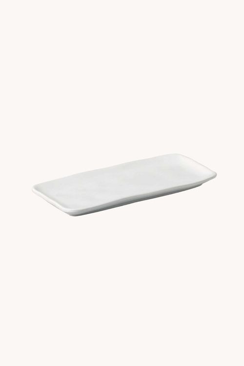Travessa Retangular Orgânico New White em Stoneware