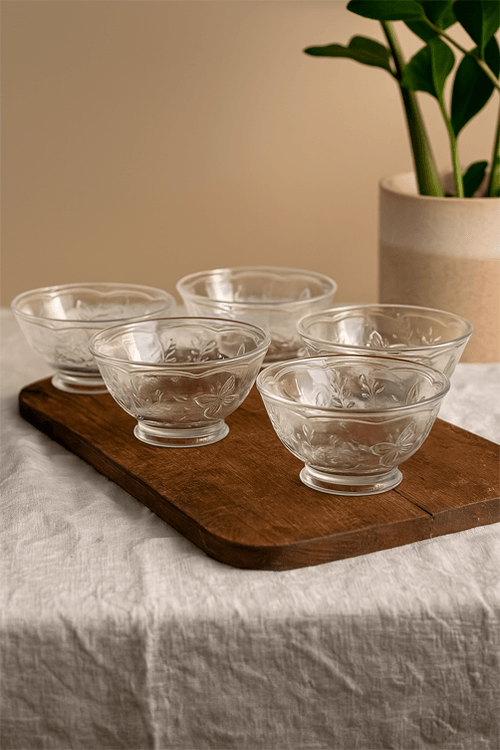 Conjunto de Bowls New Butterfly em Vidro 6 Peças