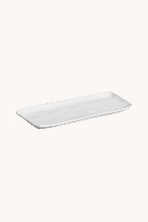 Travessa Retangular Orgânico New White em Stoneware