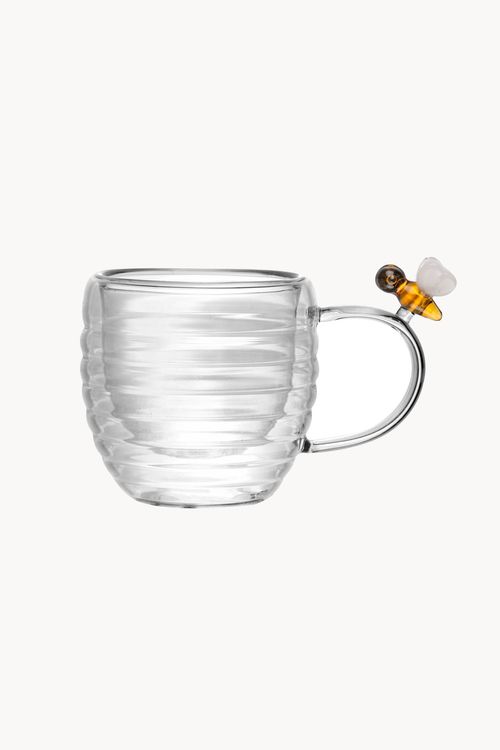 Conjunto de Xicaras de Chá com Dupla Parede em Vidro 180Ml