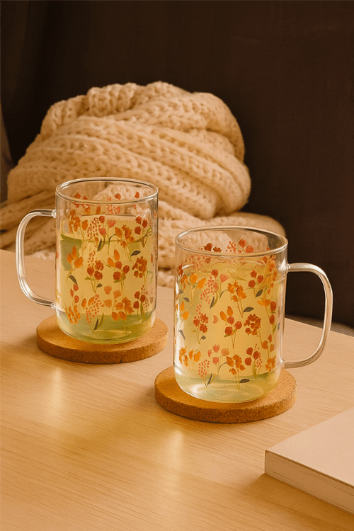 Conjunto de Canecas em Vidro 2 Peças 280ml