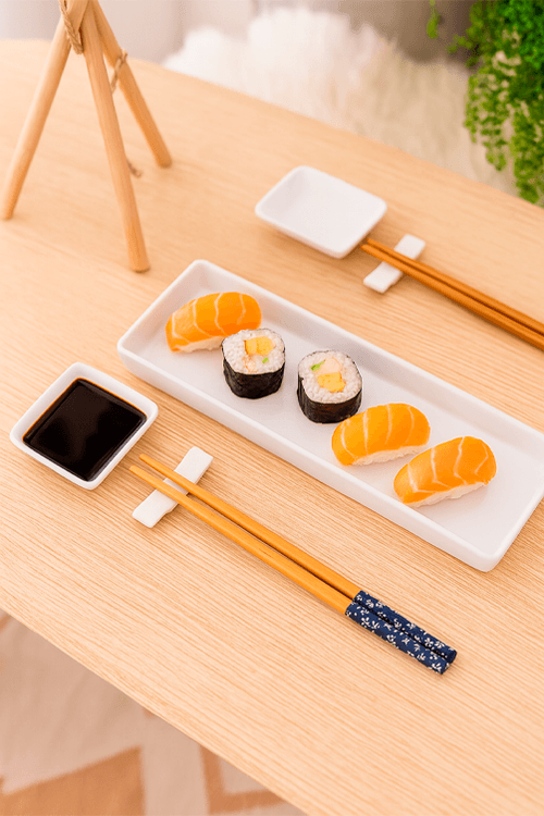 Conjunto de Sushi em Bambu 7 Peças