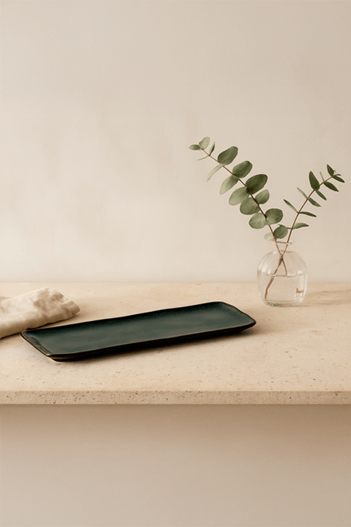 Travessa Retangular Orgânico Oceano em Stoneware