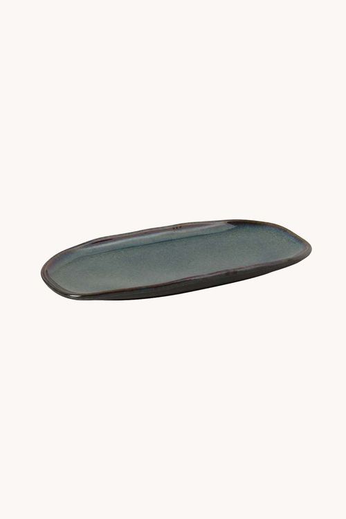 Travessa Oval Orgânico Oceano em Stoneware