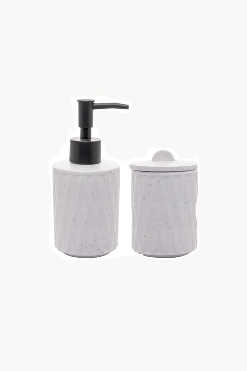 Conjunto 2 Peças para Banheiro de Cerâmica Deli Diamond Branco