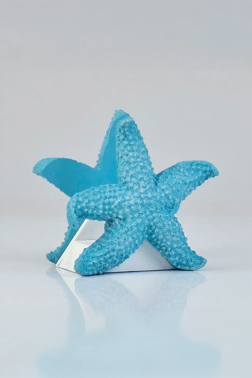 Porta Guardanapo Estrela Azul em Resina