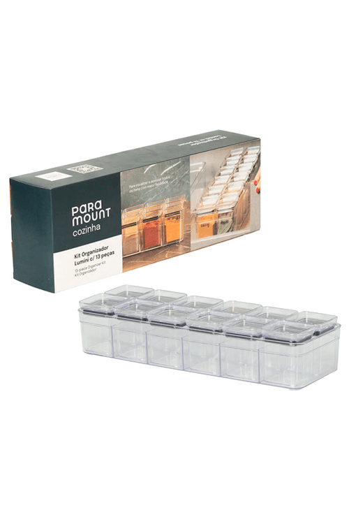 Kit Organizador de Condimentos Lumini com 13 peças